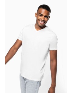 K-KA3014-MEN'S SHORT-SLEEVED V-NECK T-SHIRT 2